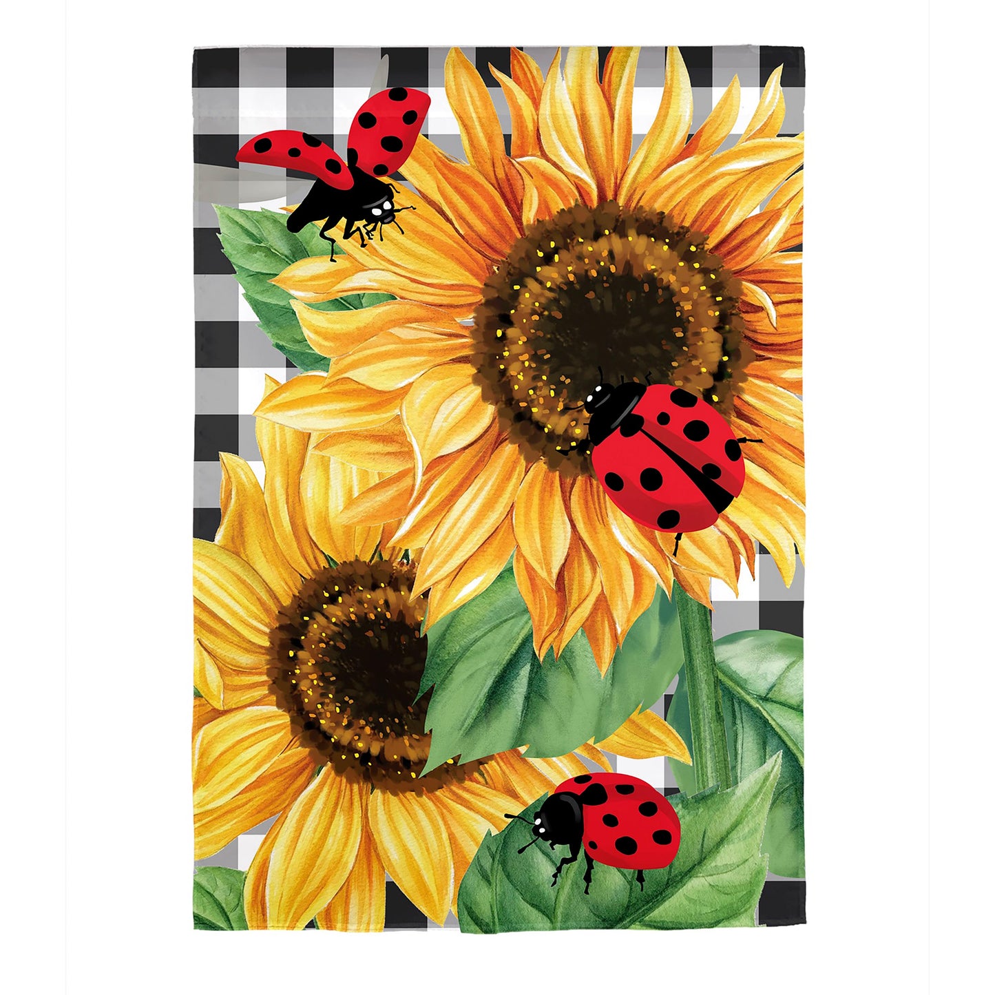 House Flag - Sunflower Ladybugs