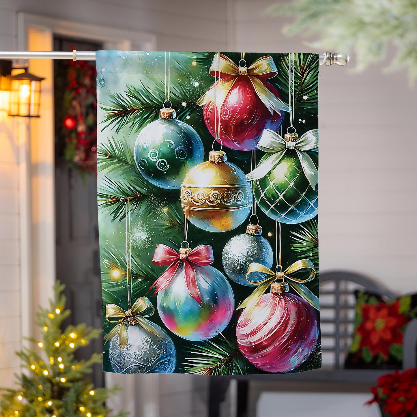 House Flag - Holiday Ornaments Lustre