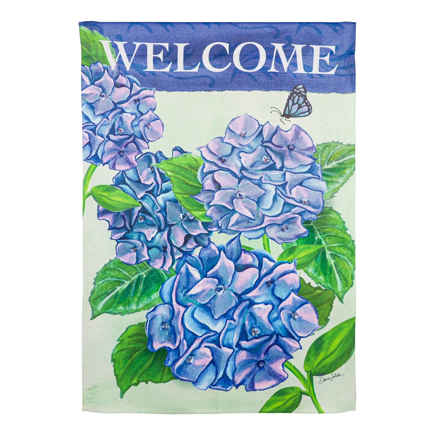 House Flag - Welcome Garden Hydrangeas