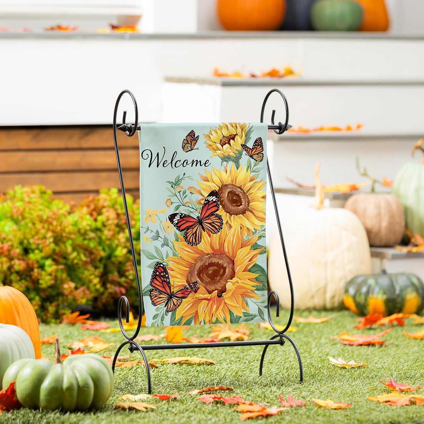 Garden Flag - Butterfly Glow Burlap