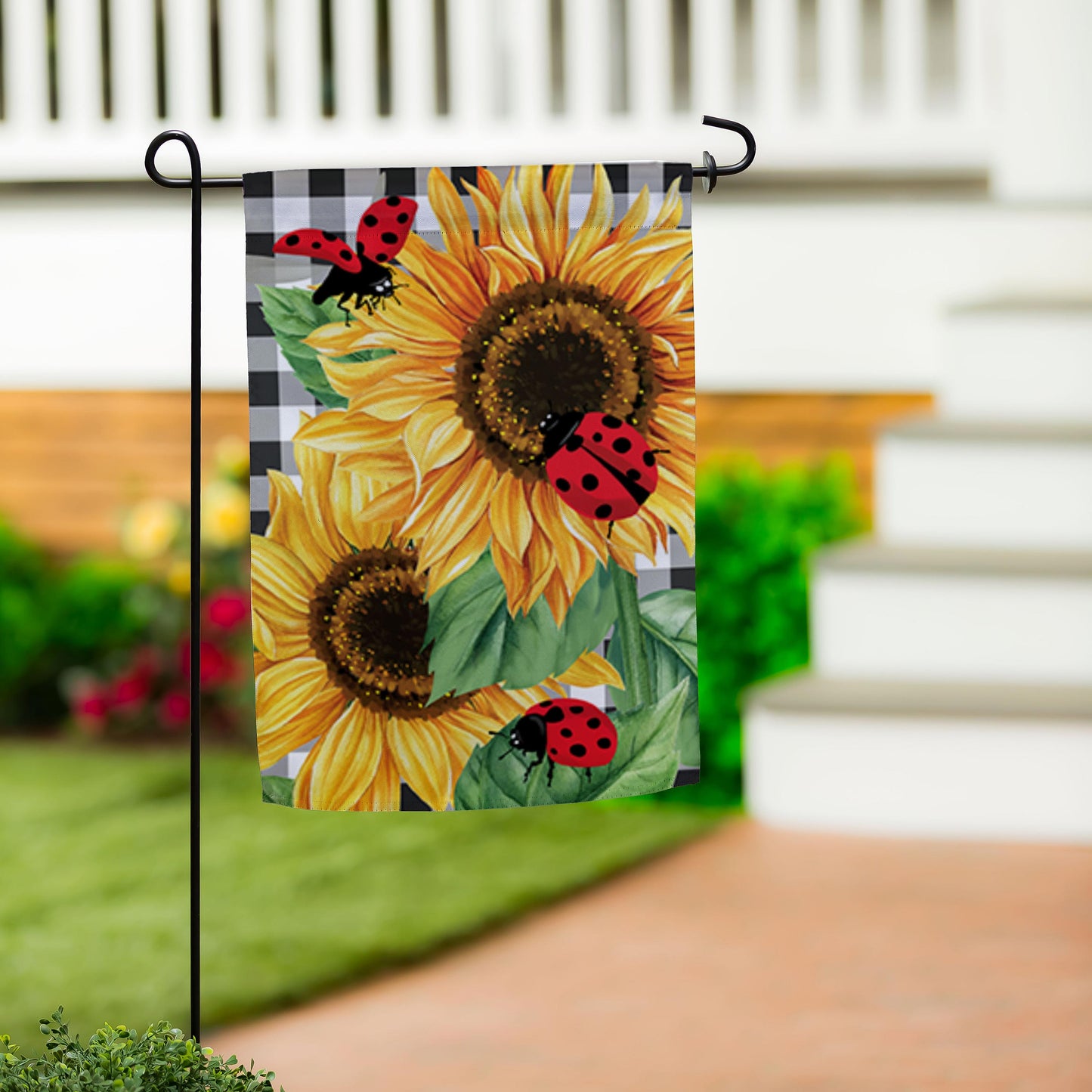 Garden Flag - Sunflower Ladybugs