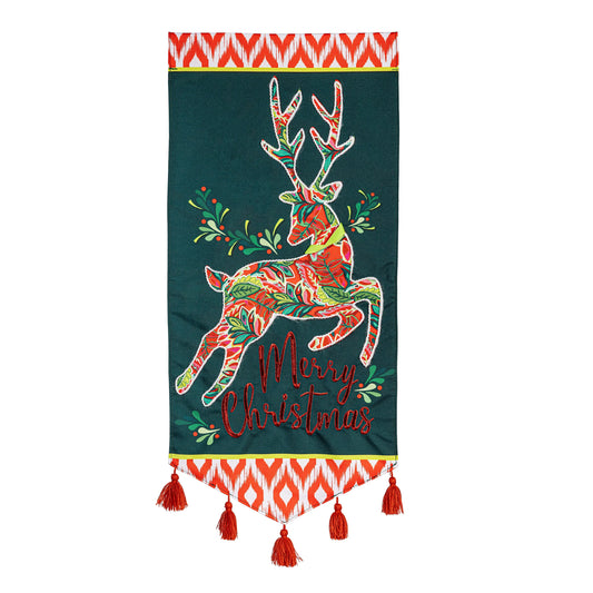 Impression Flag - Patterned Reindeer