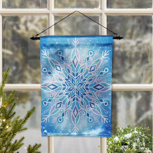 Garden Flag - Vibrant Snowflake Lustre