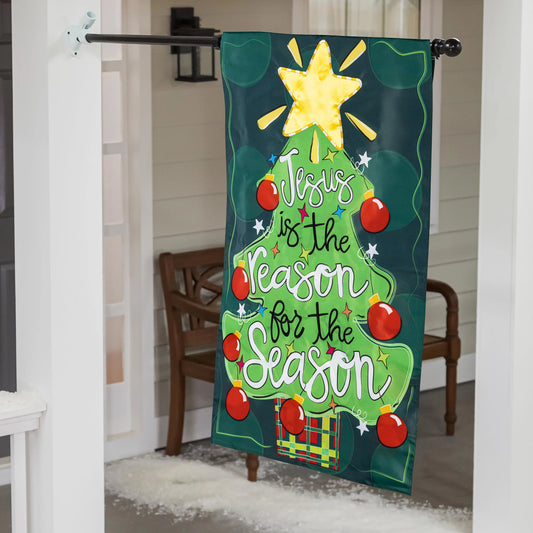 House Flag - Jesus is the Reason Applique