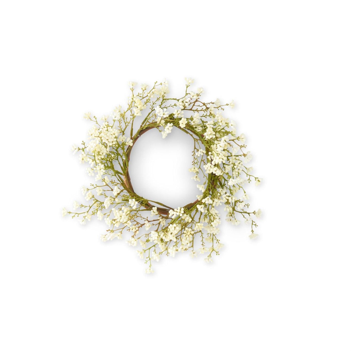 12" White Berry Candle Ring