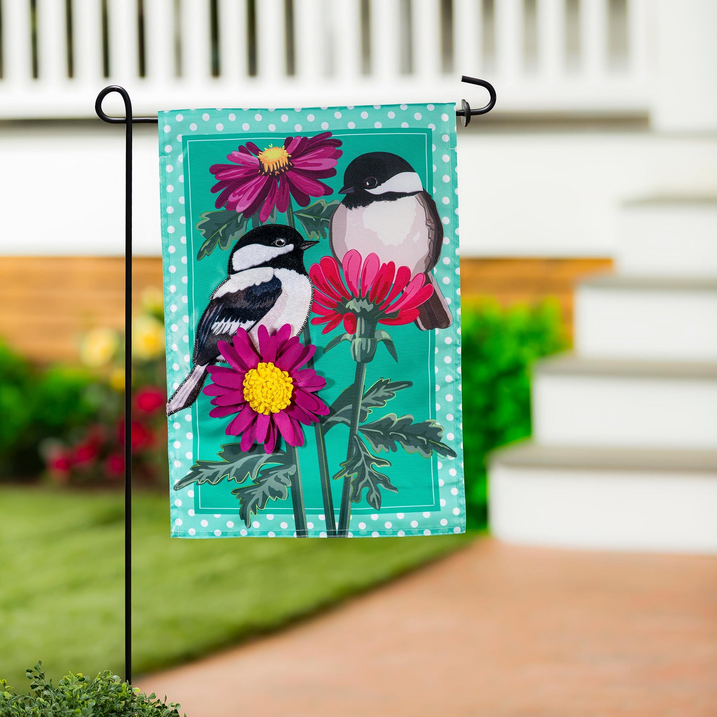 Garden Flag - Chickadee Friends