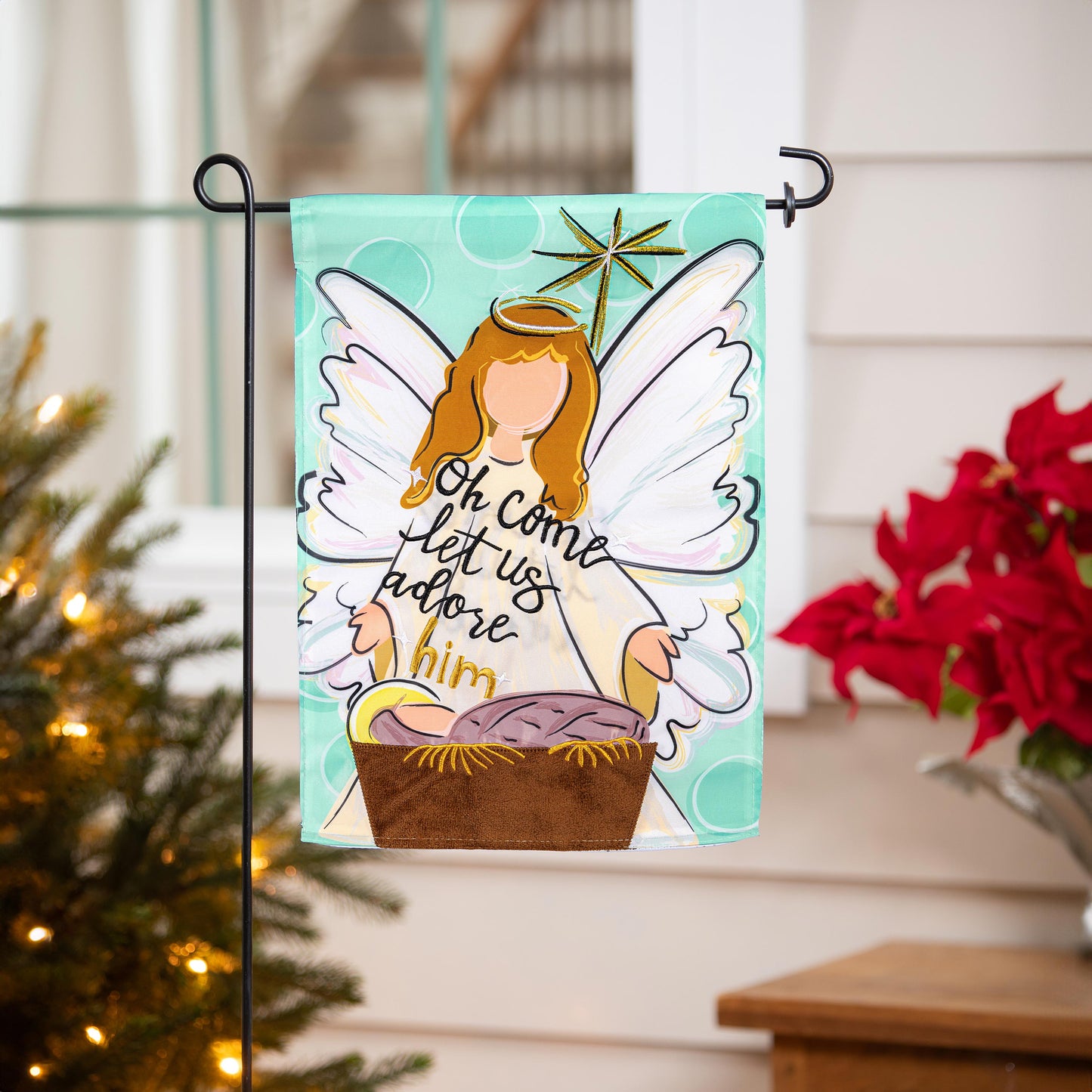 Garden Flag - Oh Come Let Us Adore Hime Applique