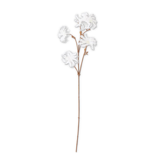 25" Cream Flocked Clematis