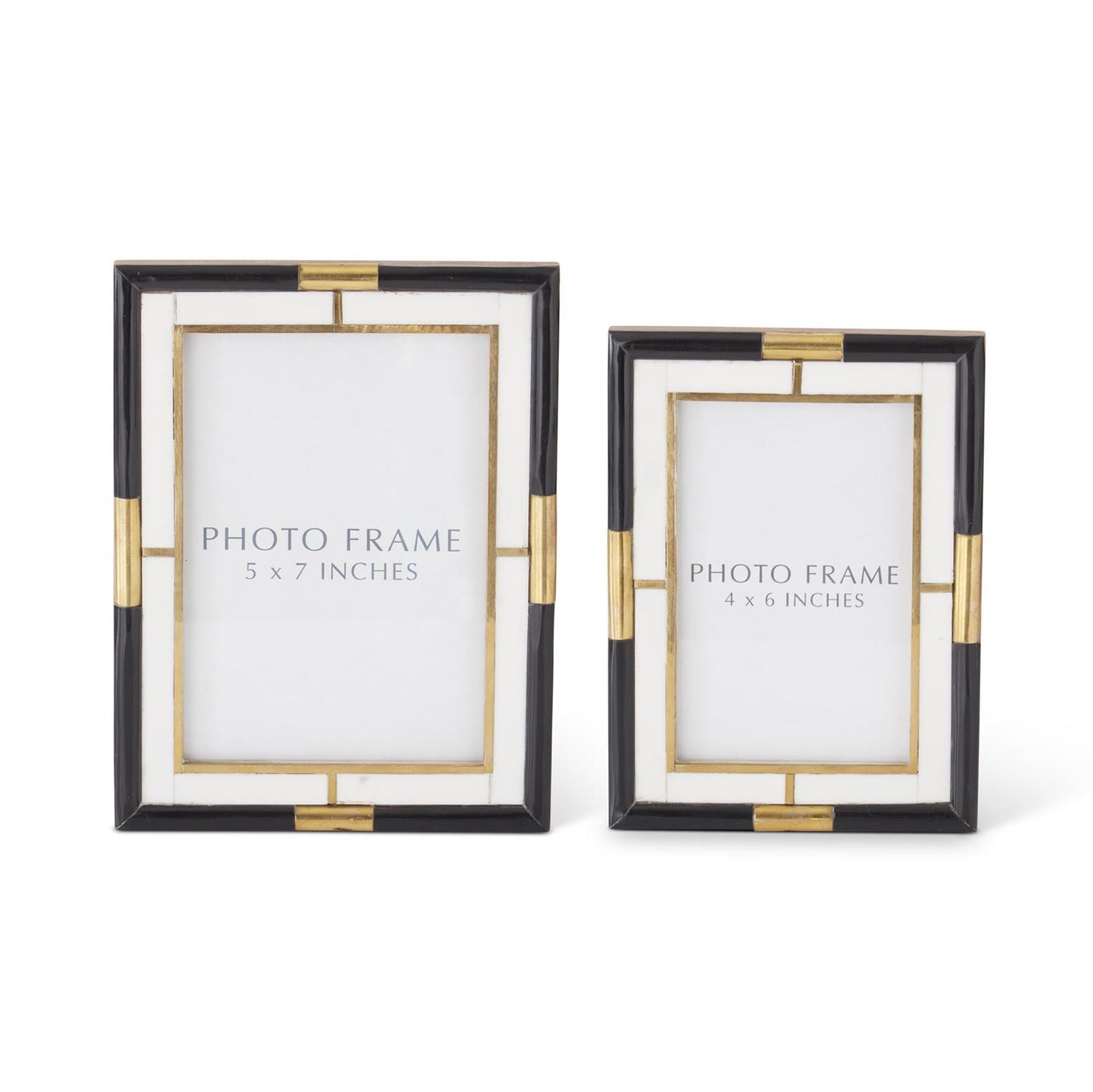 5x7 Frame - Black Cream & Gold Tiled
