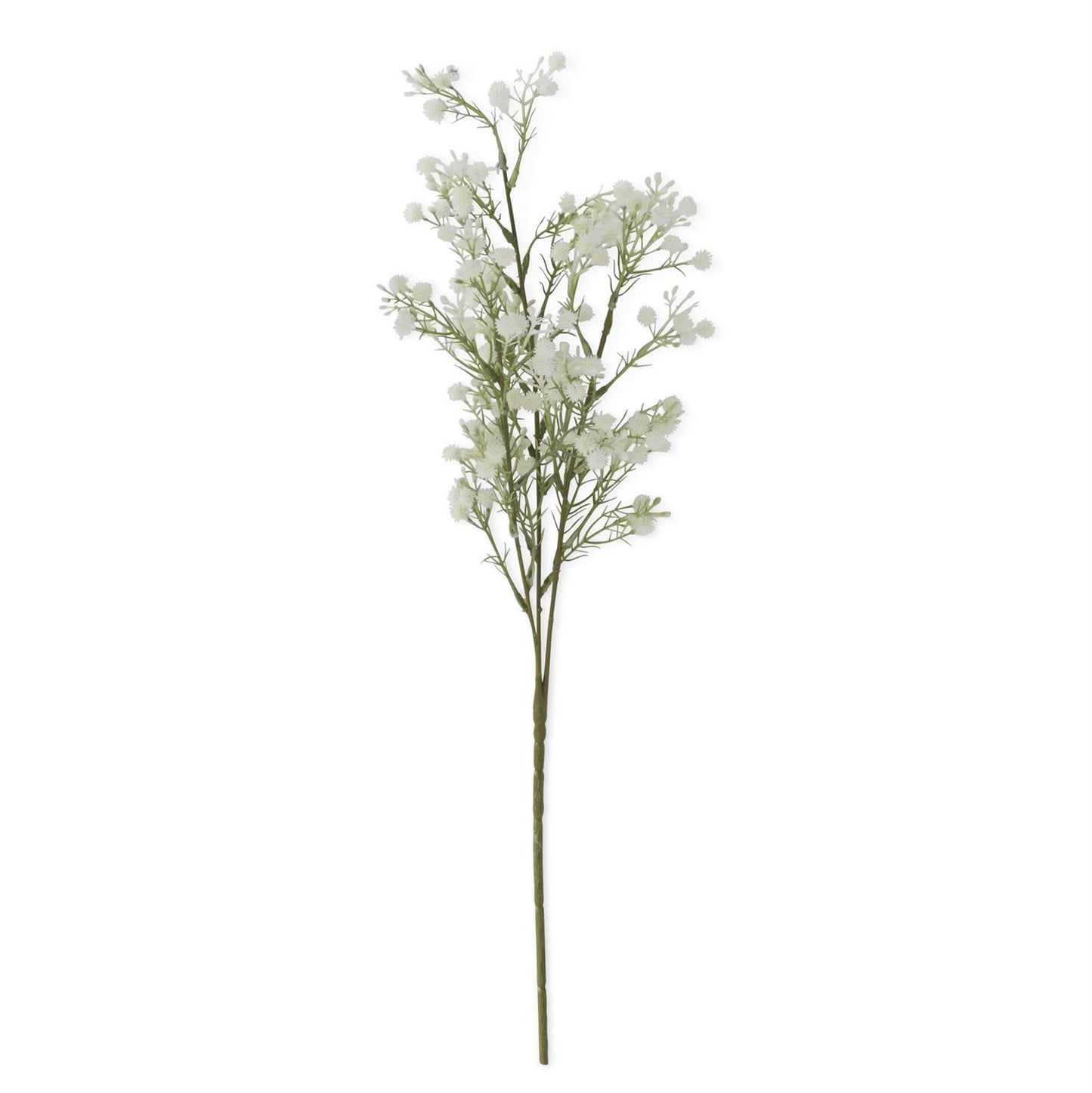 26" White Babies Breath & White Berry Spray