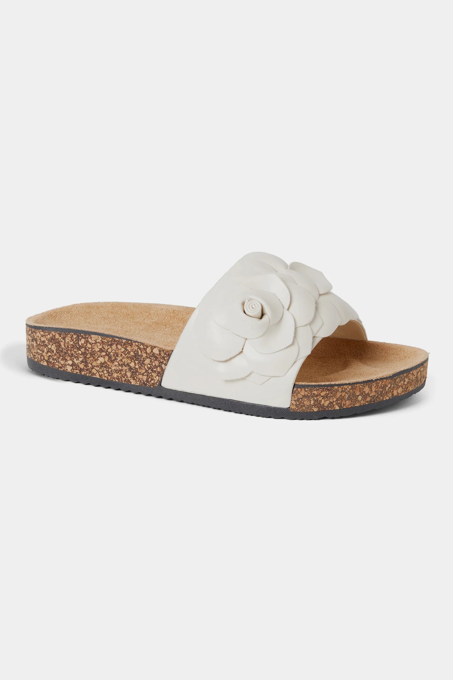 Belinda Cork Sandals - White