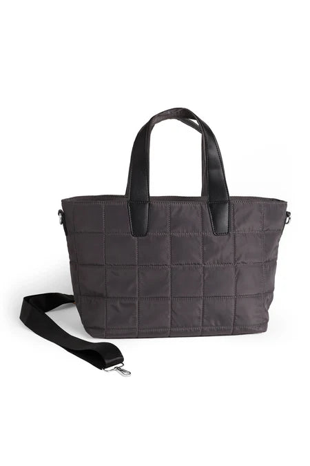 Brix Puffer Tote - Dark Grey