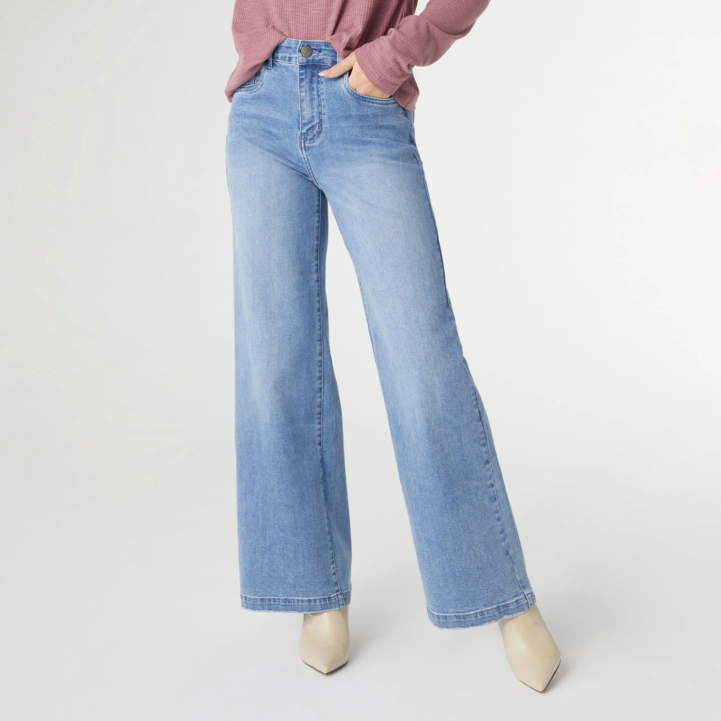 Everstretch Wide Leg - Medium Denim