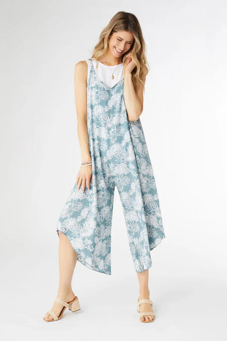 Christy Casual Romper - Blue Surf