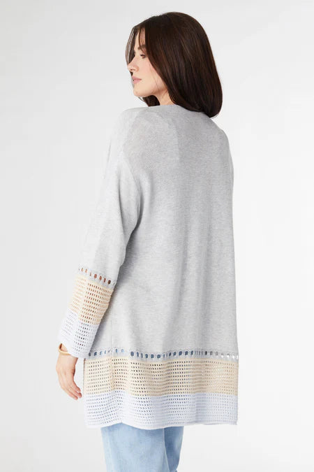 Judie Cardigan w/ Crochet Border - Grey