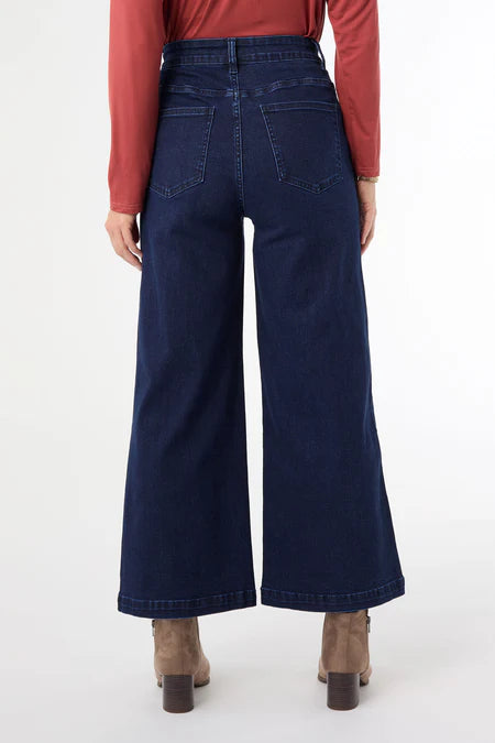 EverStretch Wide Leg Crop - Indigo Dark