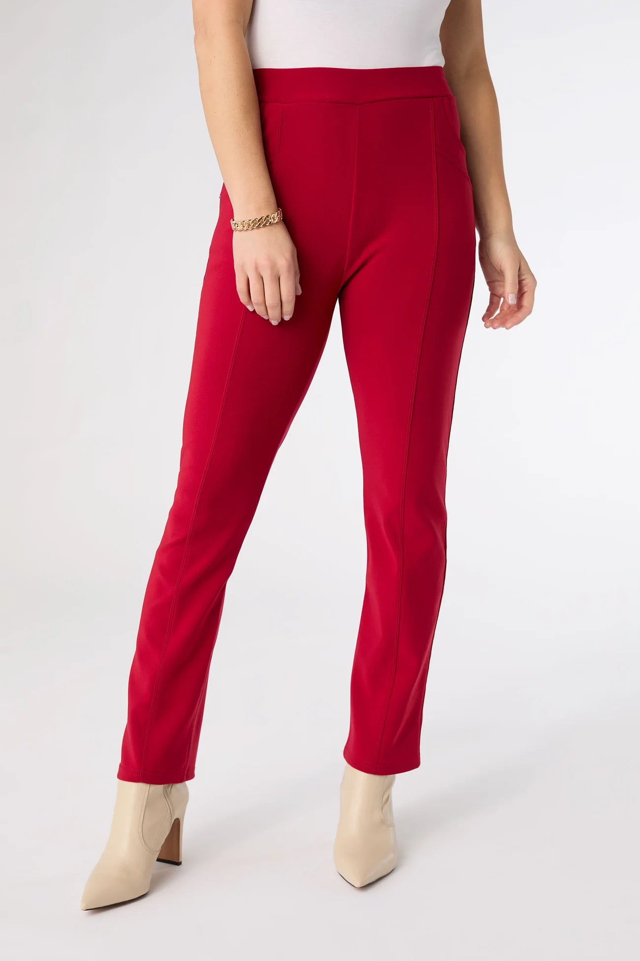 Georgie Front Seam Bottom - Rivet Bottom Red