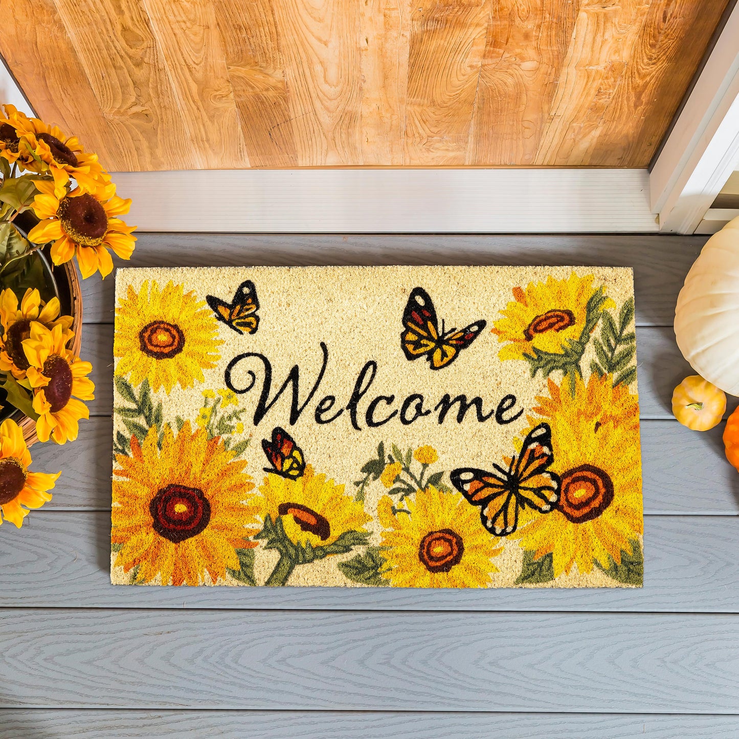 Coir Mat - Butterfly Glow