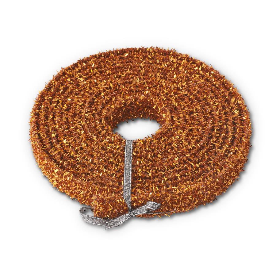 1" Org Tinsel Ribbon 5yd Roll
