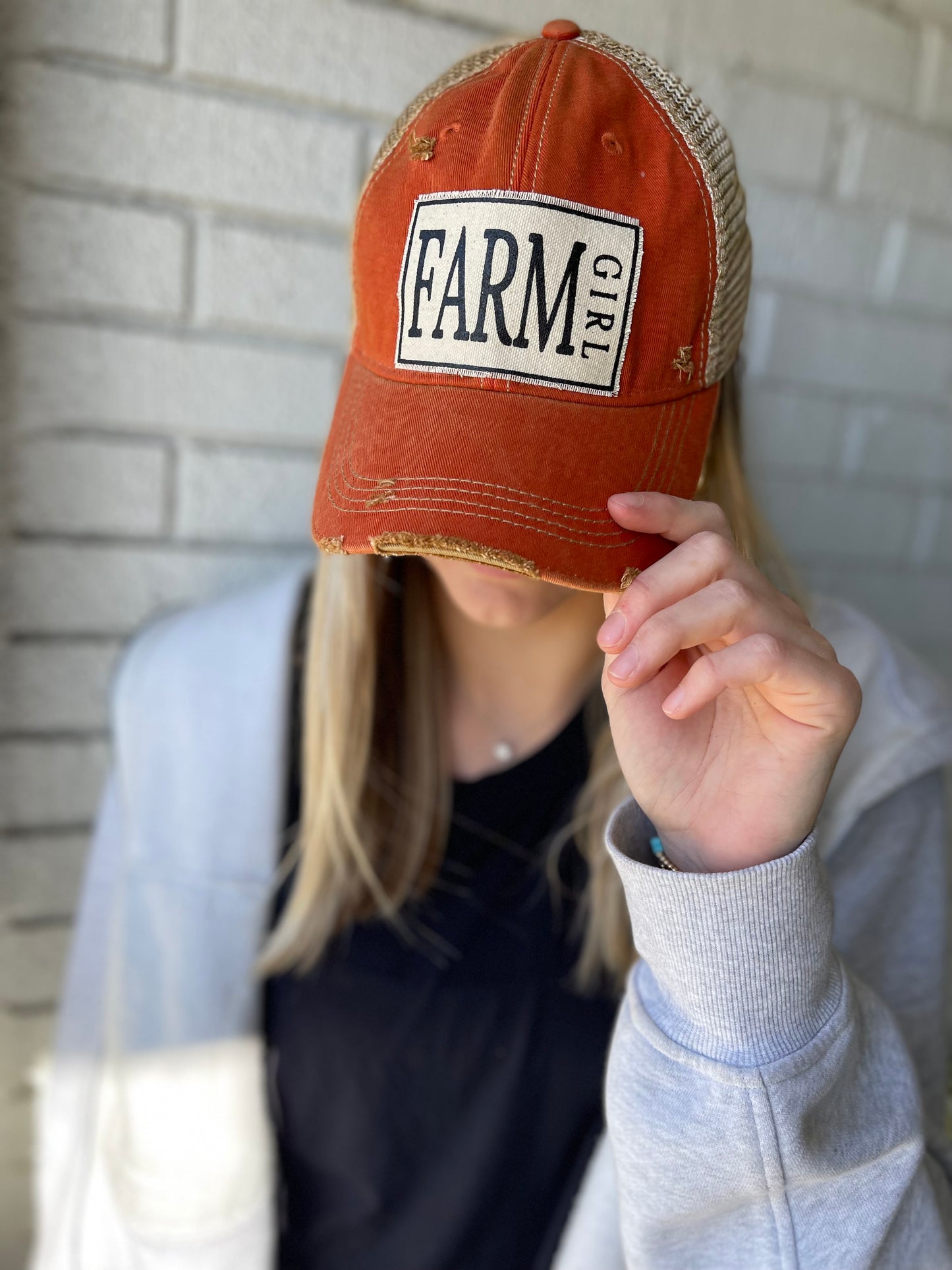 Hat - Farm Girl Orange
