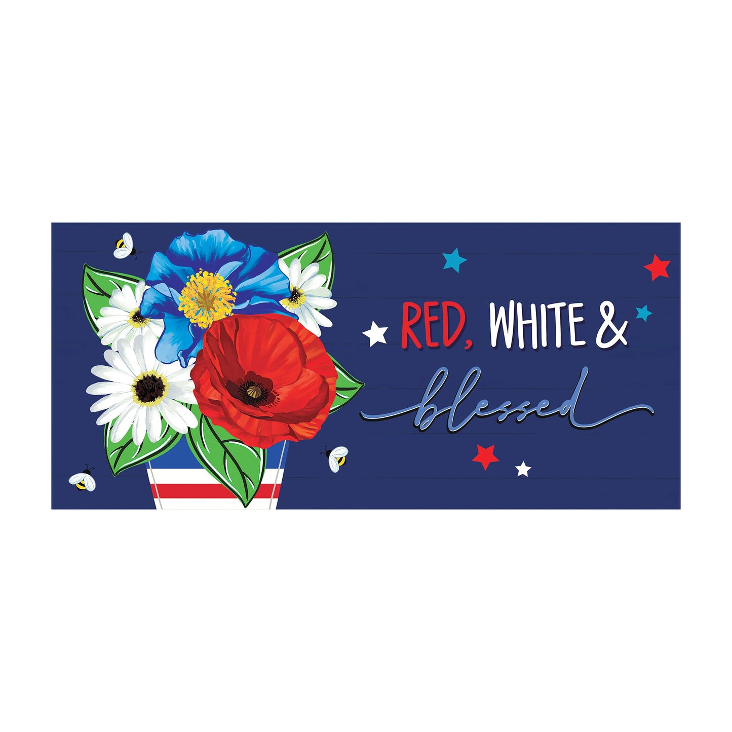 Sassafras Mat - Red, White, Blue, & Blessed