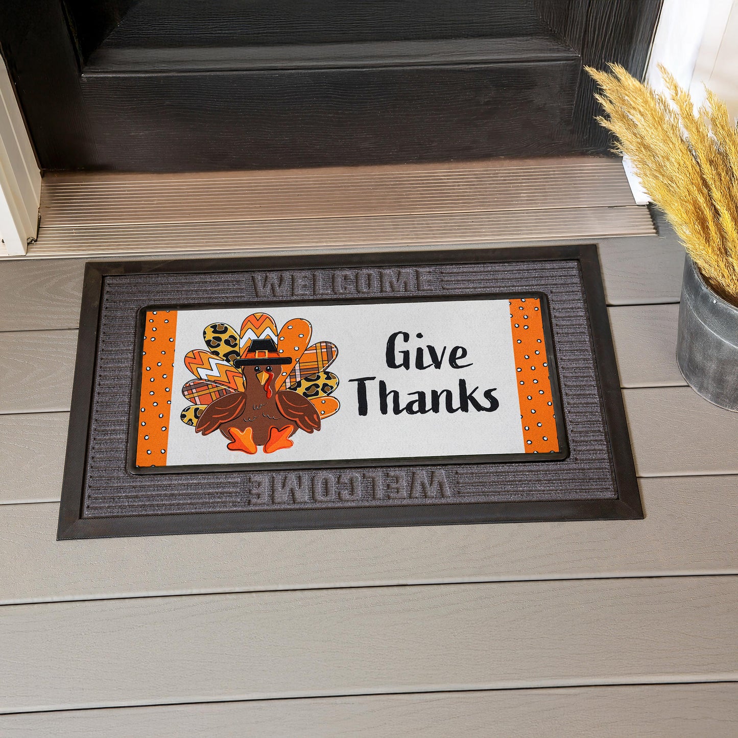 Sassafras Insert - Give Thanks Patterned Turkey