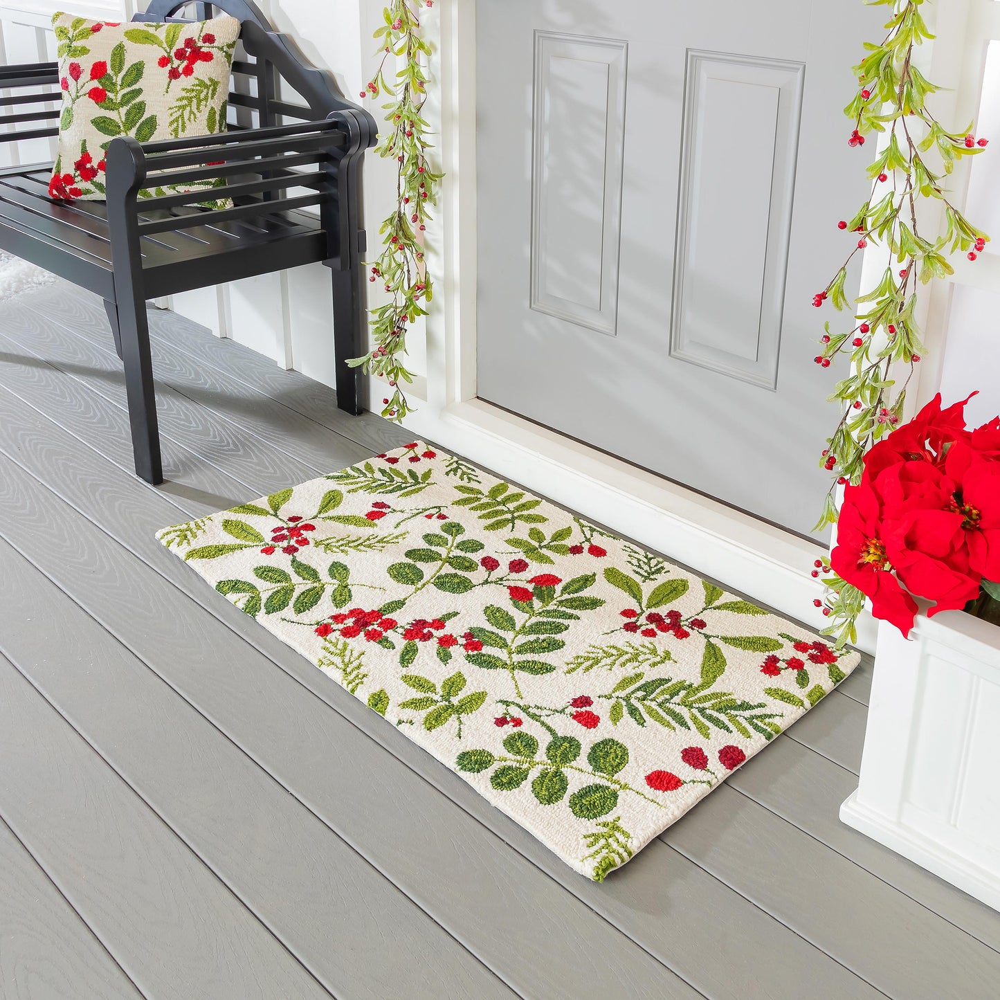 VivaStyle Hooked Rug 24" x 42" - Festive Foliage