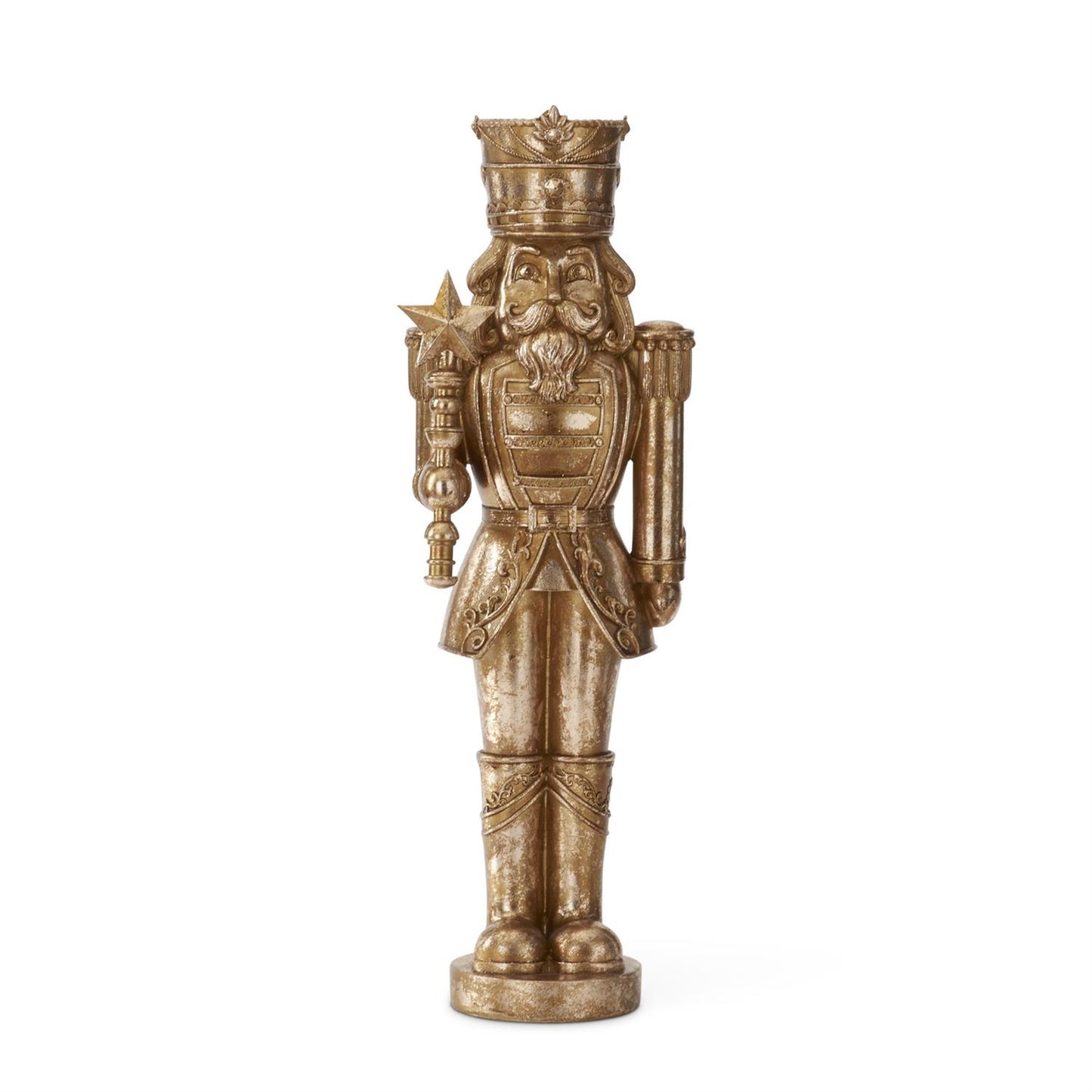 23.25 Gold Nutcracker w/ Star Scepter
