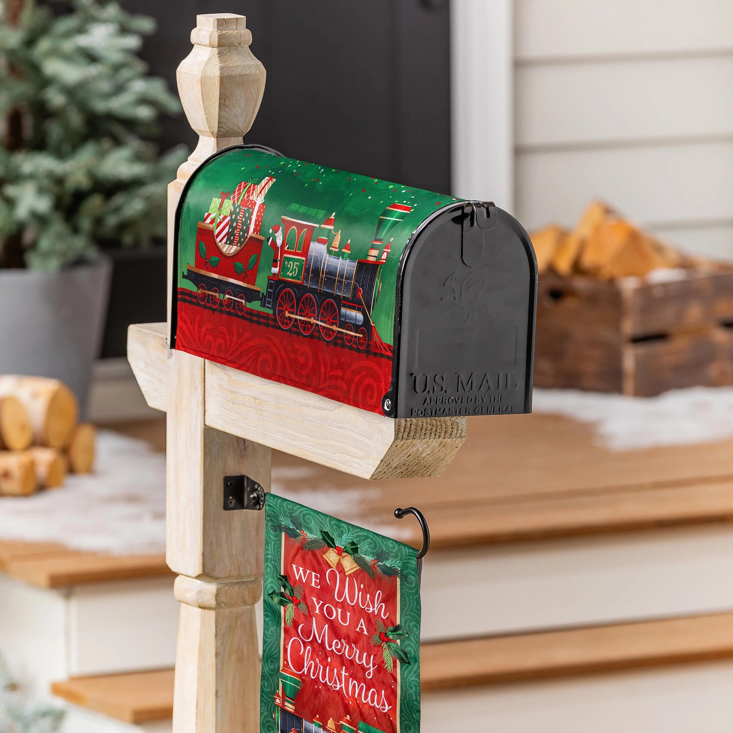 Mailbox Cover - North Pole Express