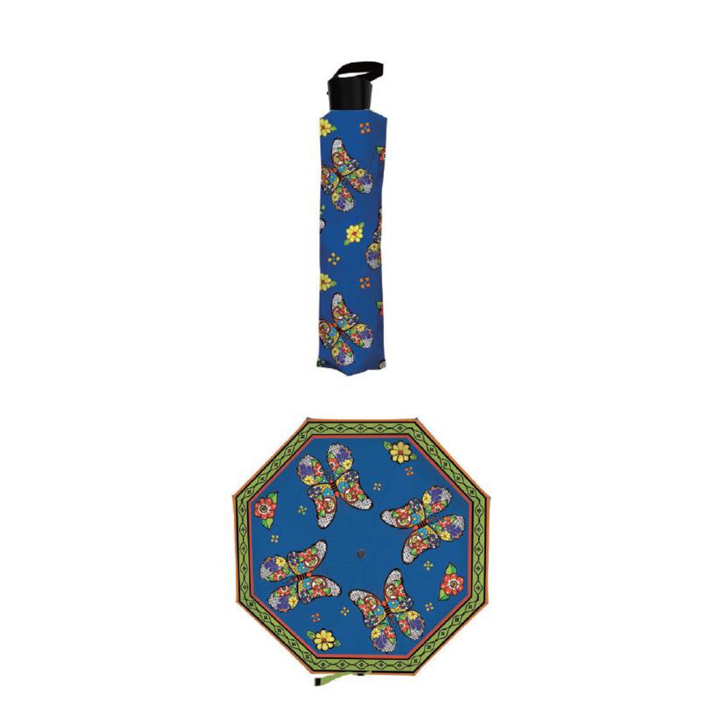 Compact Umbrella - Talavera Butterfly