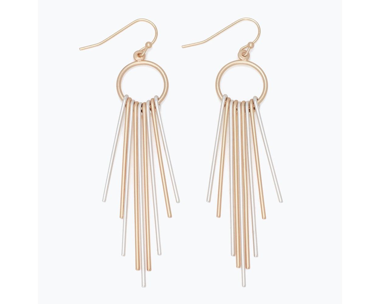 Earrings - Matte Twotone Drop