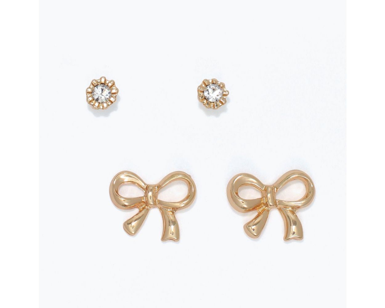Earrings - Dup Crystals & Bow