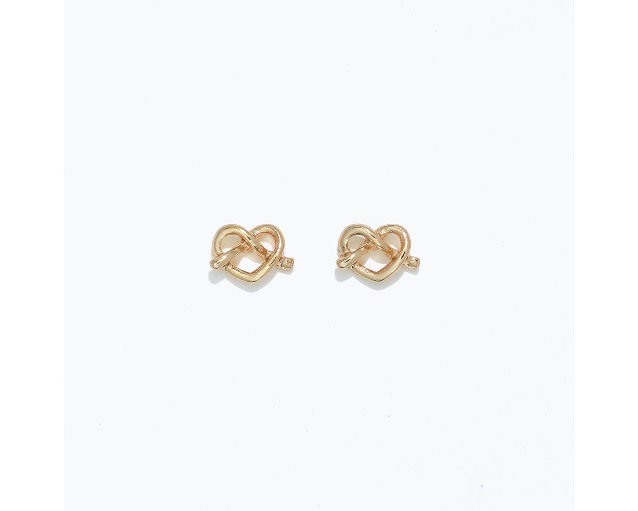 Cuties Earrings - Gold Heart w/ Twist