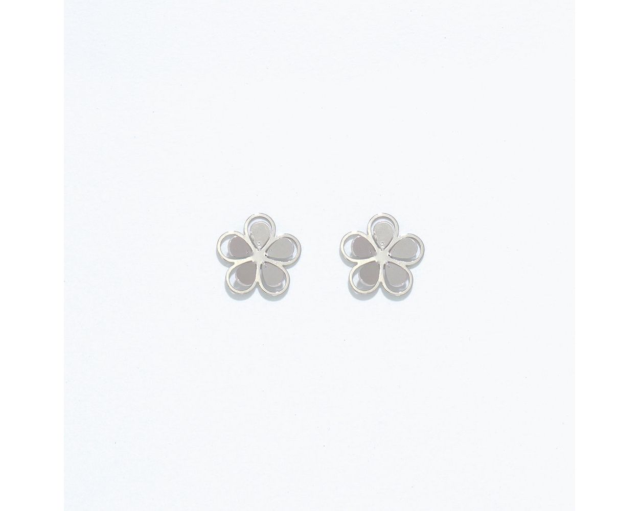 Cuties Earrings - Silver Cutout Flower