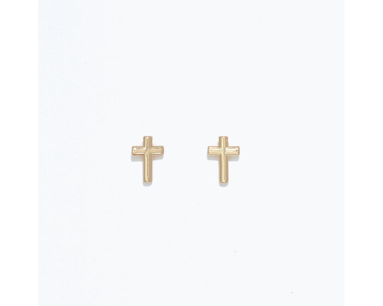 Cuties Earrings - Classic Gold Cross