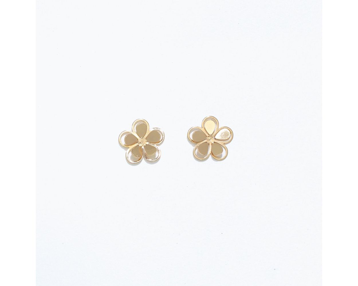 Cuties Earrings - Cutout Gold Flowers