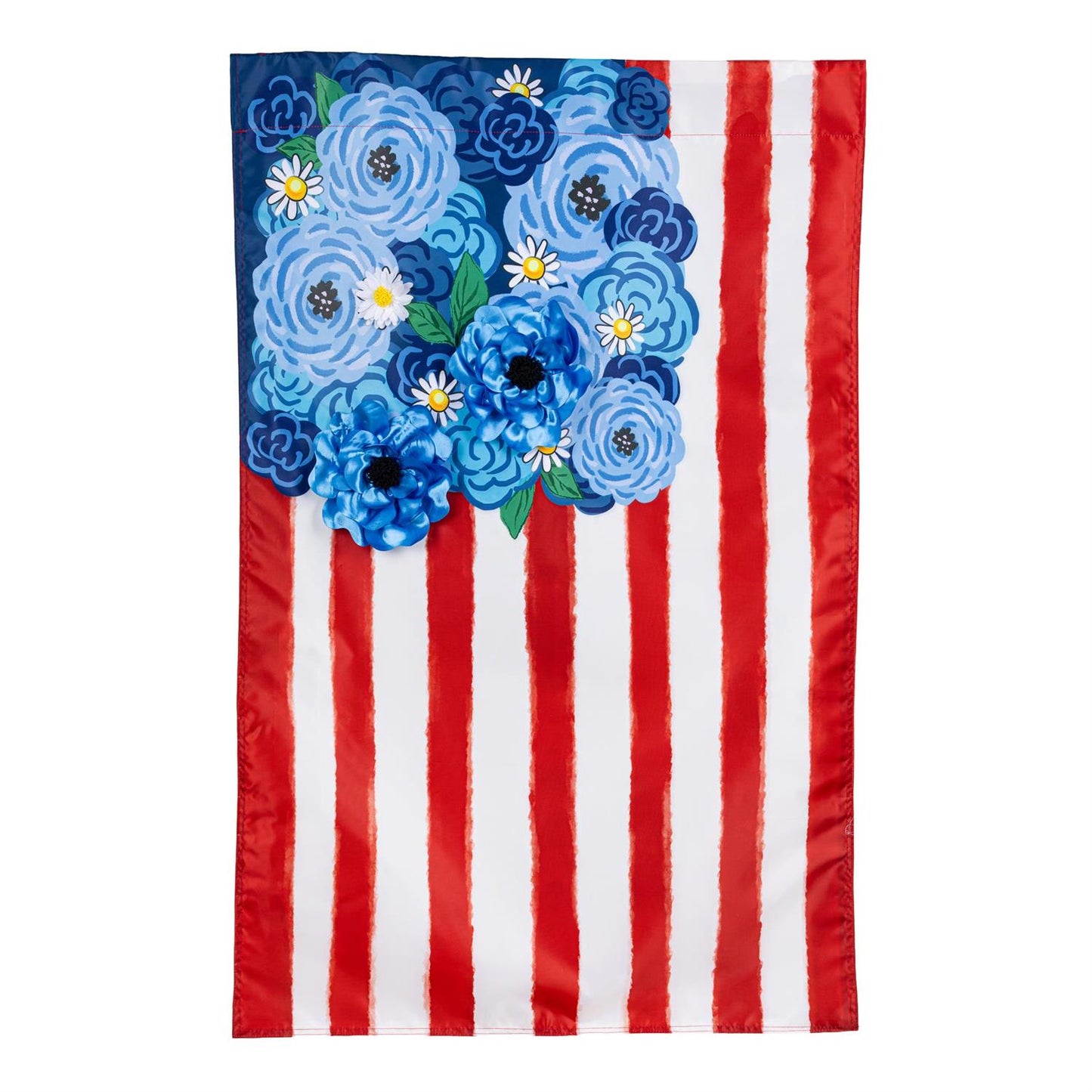 House Flag - American Classic Floral Applique