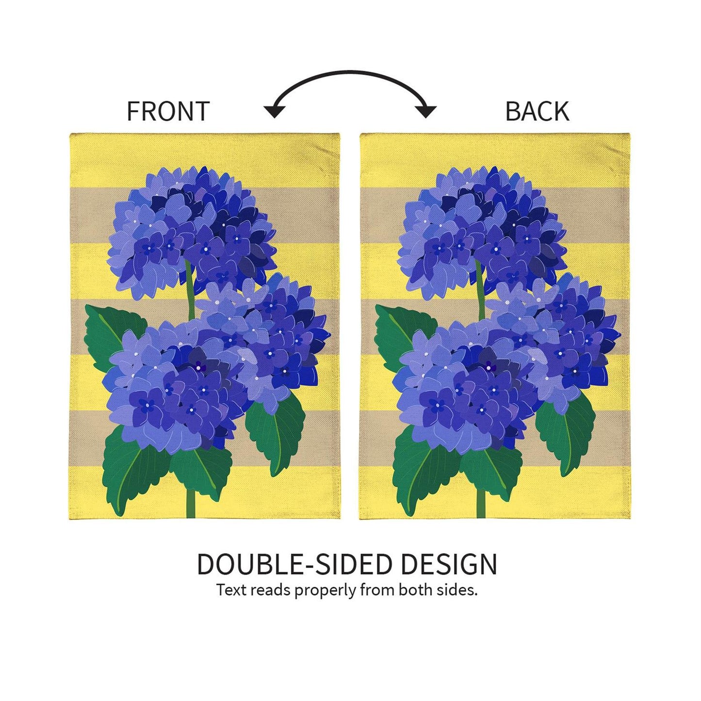 Garden Flag - Hydrangea Blossom Burlap