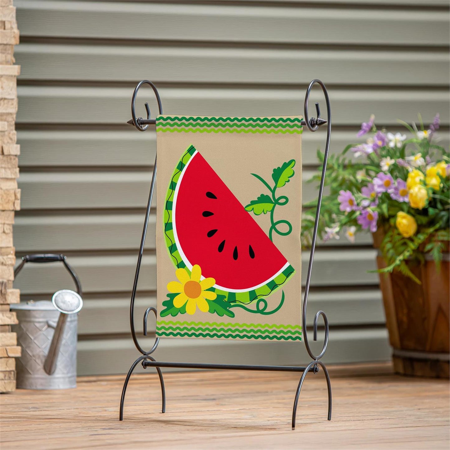 Garden Flag - Watermelon Slice Burlap