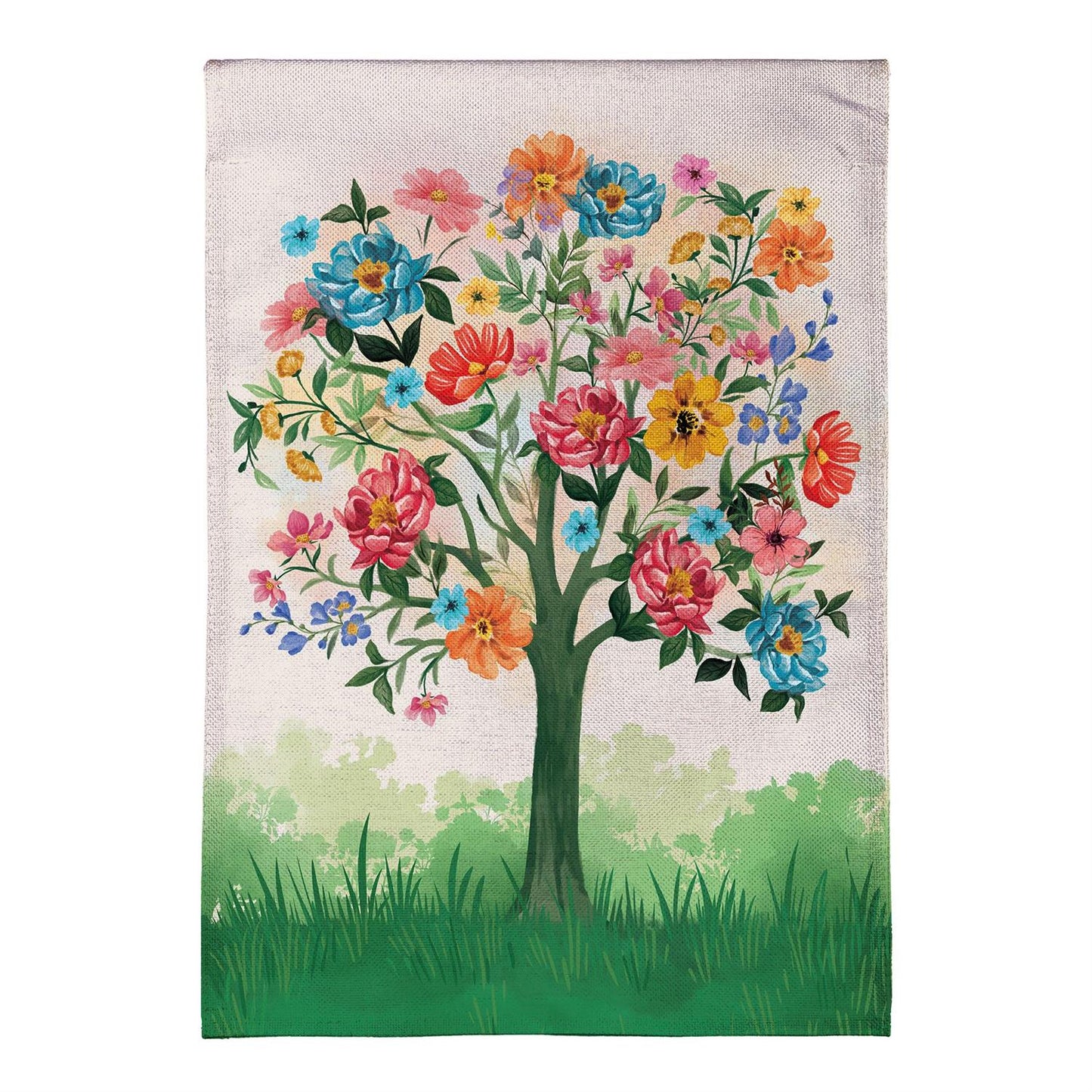 Garden Flag - Blooming Tree of Life Burlap