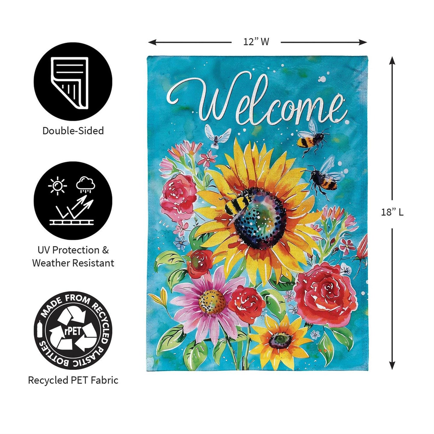 Garden Flag - Colorful Summer Blooms