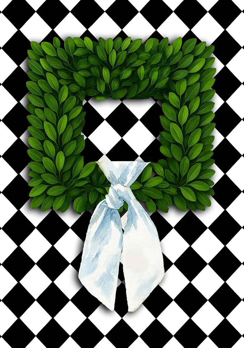 Garden Flag - Boxwood Wreath