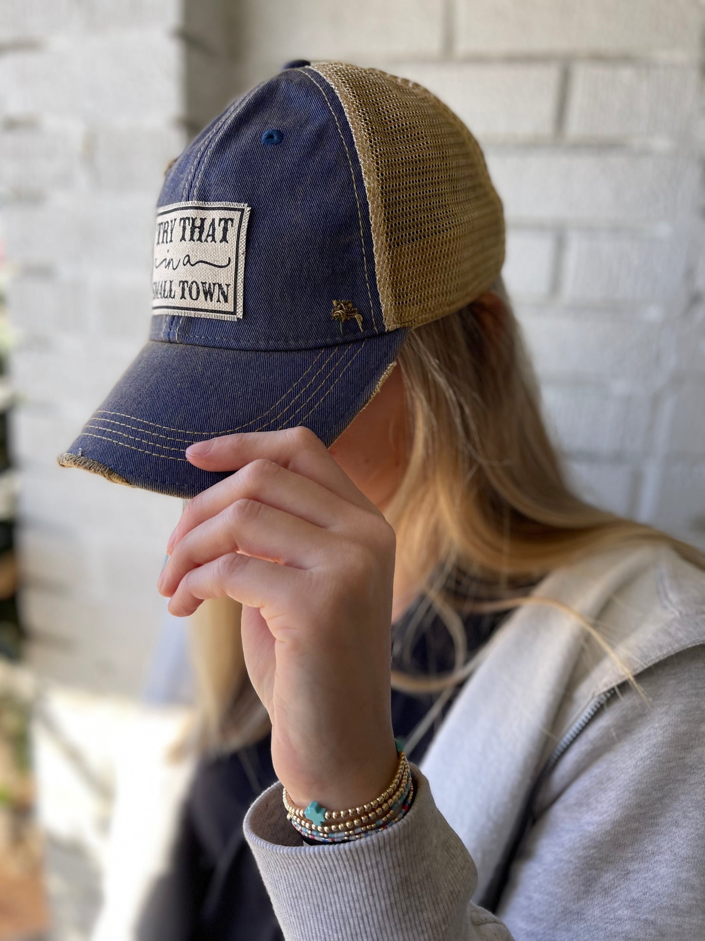 Hat - Try That in a Small Town Royal Blue