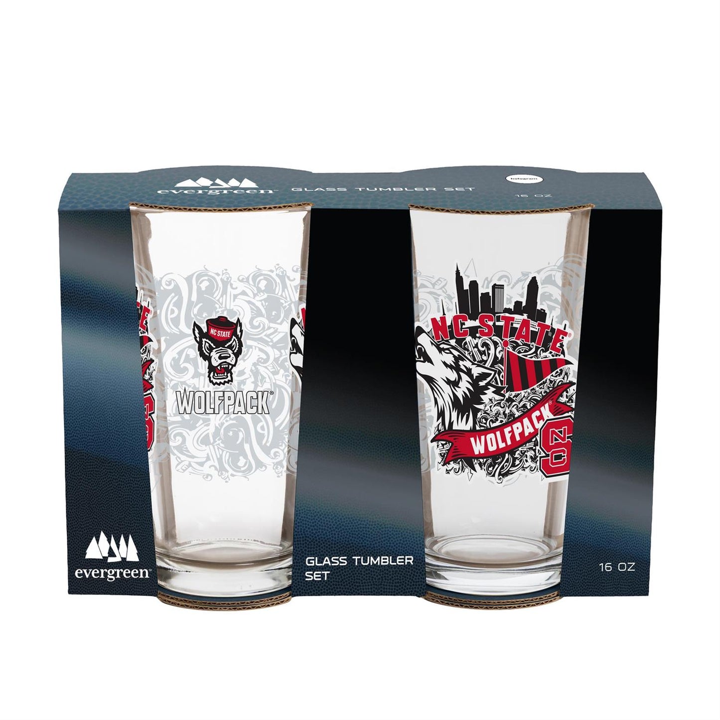 16 oz Pint Glass Set of 2 - NC State