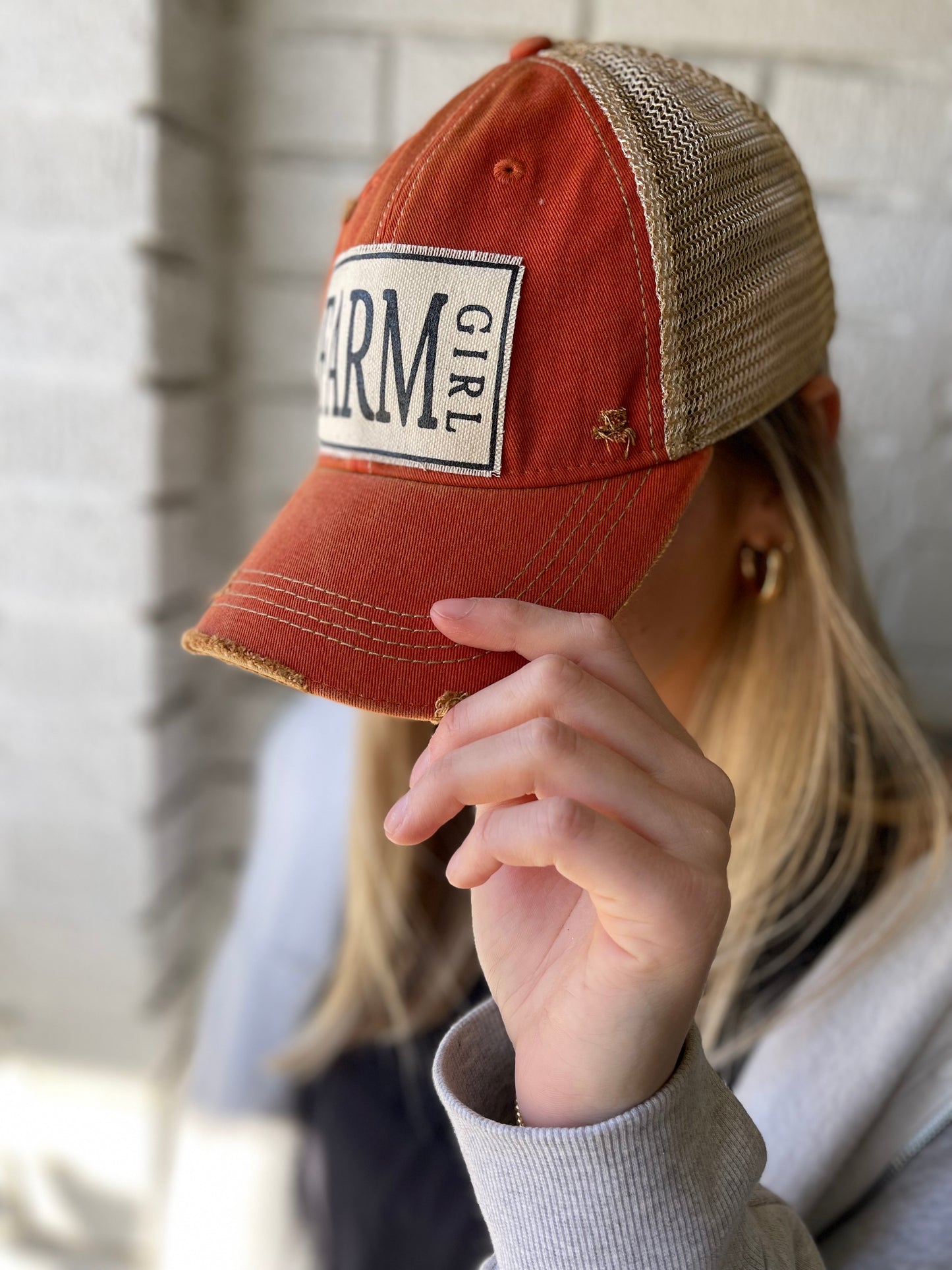 Hat - Farm Girl Orange