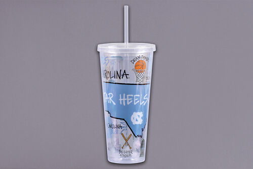 UNC Tumbler w/ Straw