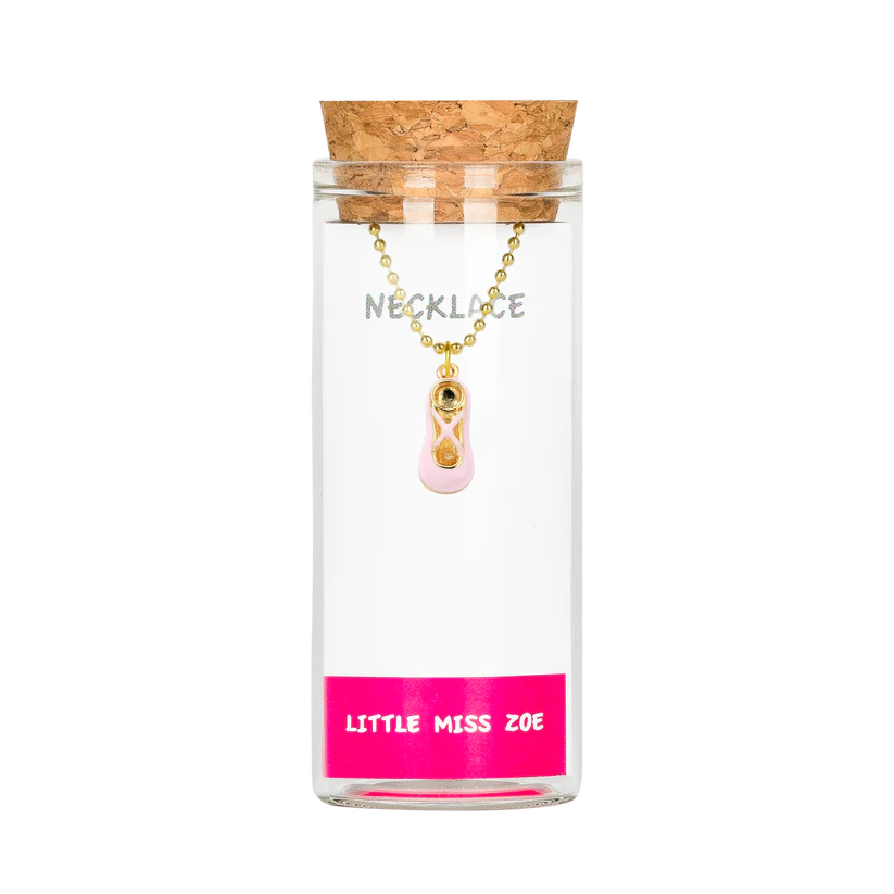 Charming Necklace in Bottle - Ballet Shoe