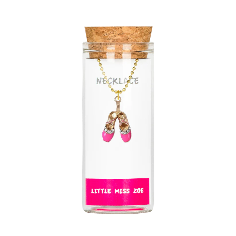 Charming Necklace in Bottle - Ballerina Slippers