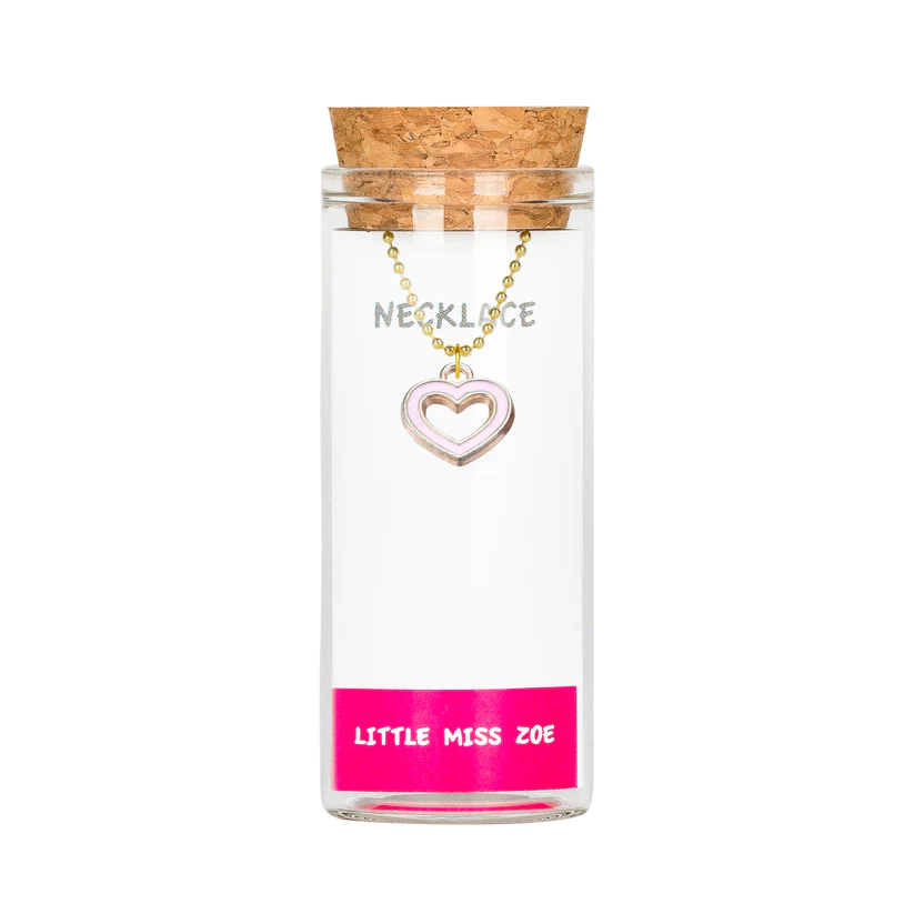 Charming Necklace in Bottle - Open Heart