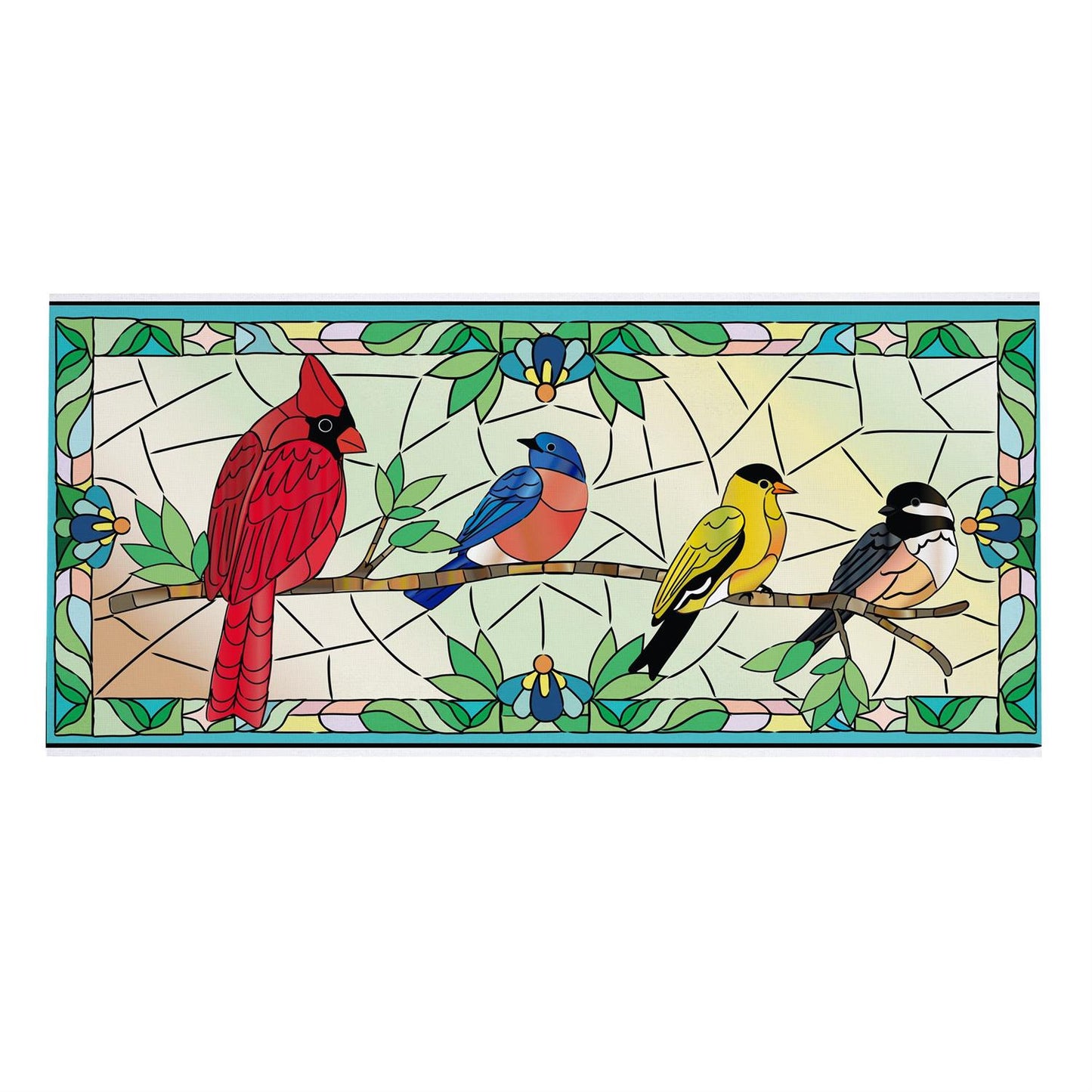 Sassafras Insert - Stained Glass Songbirds